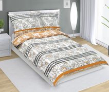 Povlečení bavlněné Šedá,Oranžová 90/277
