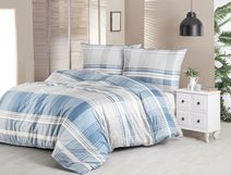 Saténové francouzské povlečení LUXURY COLLECTION 1+2, 200x200, 70x90cm PALOMAR modrý