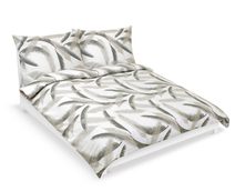 Povlečení krep na dvoudeku Šedá,Bílá 80/929