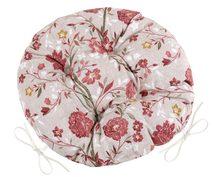 Sedák EMA kulatý prošívaný - průměr 40 cm Karafiát růžová