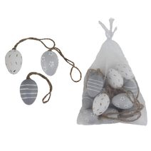 Dekorační vajíčka, 12 ks X4782 - dia 3 x 4 cm