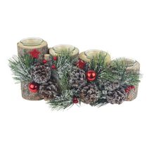 Dekorační svícen na 4 svíce P1897 - 35 x 13 x 11/ 16,5 cm