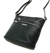 GREGORIO Kožená dámská crossbody kabelka šedá