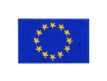 Vlajka EU vyšívaná zažehlovací 3,5 cm