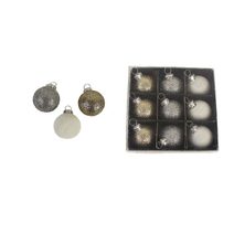 Vánoční ozdoba, 9ks S0327 - dia 3 x 3,5 cm