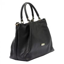 MiaMore Kožená crossbody dámská kabelka se třemi oddíly tmavě modrá