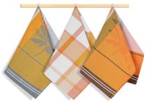 Kuchyňské utěrky - sada 3 kusů Oranžová,Hnědá 175 50x70 cm