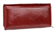 Kožená dámská peněženka v kroko motivu RFID červená v dárkové krabičce