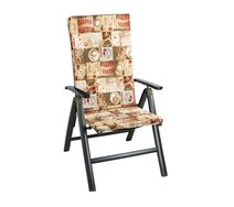 Sedák na zahradní židli - 47x115 cm Káva zrnková hnědá