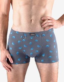 GINA pánské boxerky kratší nohavička, šité, s potiskem 73121P