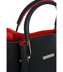 Černo-červená elegantní dámská kabelka S728