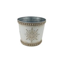 Květináč plechový vločka K3907/2 - dia 15 × 13 cm