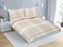 Povlečení bavlna na dvoudeku Béžová,Bílá 90/311