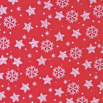 Vánoční ubrusy Hvězdičky a vločky – červené 120x140 cm
