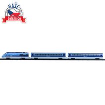 Sada lokomotiva a vagónky 5ks kov/plast 8cm na zpětné natažení 4 druhy na kartě