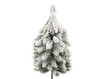 Umělý stromeček na drátku zasněžený do věnců, květináčů 13 cm, 17 cm