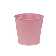 Dekorační Květináč plechový růžový k1863-05