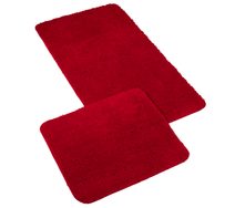 Koupelnové předložky MICRO sada - bez výkroje - sada 60x100, 60x50 cm červená