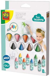 SES CREATIVE Baby voskovky do vany set 8ks do vody smývatelné