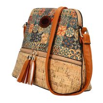 GREGORIO Kožená dámská crossbody kabelka šedá