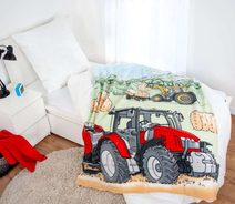 ELLA dětská deka - 75x100 cm tlapičky a srdíčka šedá