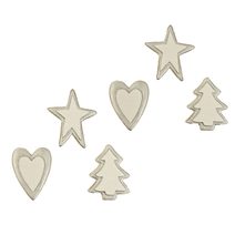 Vánoční dekorace, 6ks X0405 - 2,2 - 3 x 0,6 x 3,3 - 4 cm