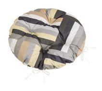 Sedák Adéla prošívaný kulatý - průměr 40 cm Pruhy šedá