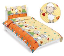 Povlečení krepové - 140x200, 70x90 cm Oranžová,Žlutá