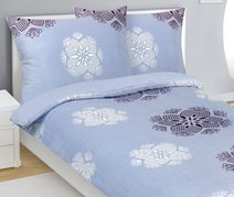 Povlečení MIKROFLANEL Modrá,Fialová,Bílá 95/962 140x200, 70x90 cm