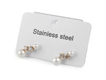 Perlové náušnice z nerezové oceli