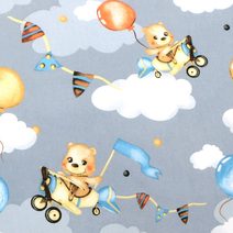 Látka - Bavlna Šedá,Béžová,Modrá 48/009 šířka 160 cm