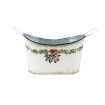 Vánoční plechový obal oválný K3904/1 - 19 cm