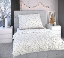 Povlečení flanelové - 140x200, 70x90 cm Ornament kávová