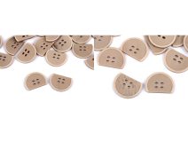 Knoflík designový půlený velikost 24", 36", 44" 50 ks