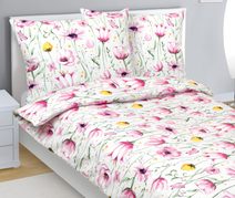 Povlečení bavlněné Růžová,Zelená 90/299
