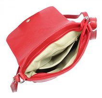GREGORIO Kožená dámská crossbody kabelka šedá