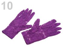 Společenské rukavice 21 cm krajkové