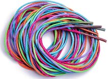 Korálky dřevěné barevné s gumičkami cca 300ks v plastové dóze 7x11cm