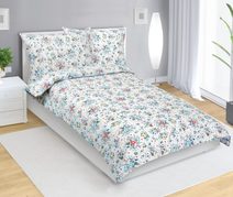 Krepové povlečení 140×200 cm + 70×90 cm – modrá, žlutá a červená