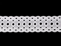 Bavlněná madeira - štykování vsadka šíře 40 mm METRÁŽ