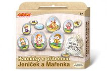 Kamínky s příběhem se samolepkami Jeníček a Mařenka kreativní sada v krabičce 19x16x4cm