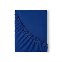 Saténové prostěradlo s gumou tmavě modré