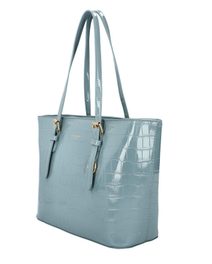 Kožená dámská crossbody kabelka v kroko designu tmavě hnědá
