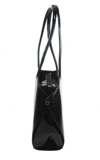 Černá elegantní lesklá kabelka přes rameno S698 GROSSO
