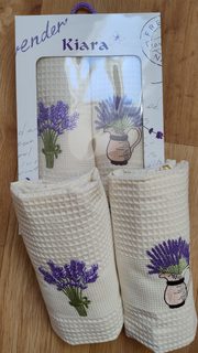 Vánoční dárková sada utěrek 50x70 Hvězda a věnec 2 ks