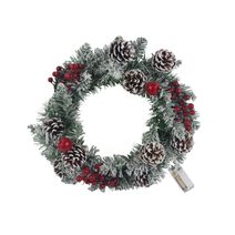 Vánoční věnec s LED osvětlením P2357/1 - 40 × 40 × 0 cm