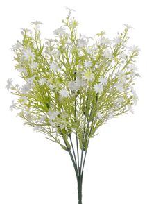 Umělá kytice drobné květinky 36 cm - bílá