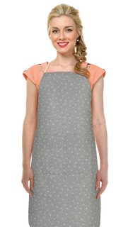 Kuchyňská zástěra ADÉLA Šedá,Bílá 7750/227 zástěra 67x84 cm