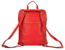 Kožená dámská velká kabelka s motivem květů zelená