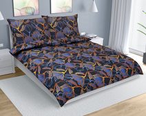 Francouzské Saténové Povlečení LUXURY COLLECTION - Tmavě Šedé/Bílé, 240x200 cm, 70x90 cm